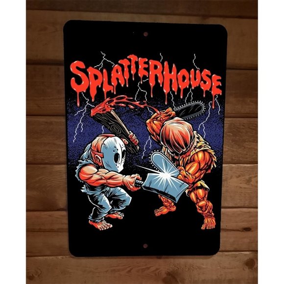 Splatterhouse Art‎ 8x12 Metal Wall Sign Arcade Video Game - Picture 1 of 1